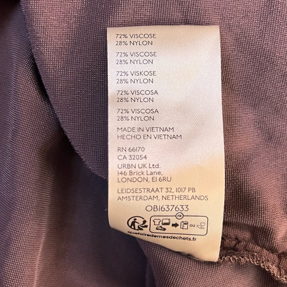 We the Free Moon City Velvet Babydoll Mini Dress Tunic Plum Raisin Sz M - Picture 9 of 10